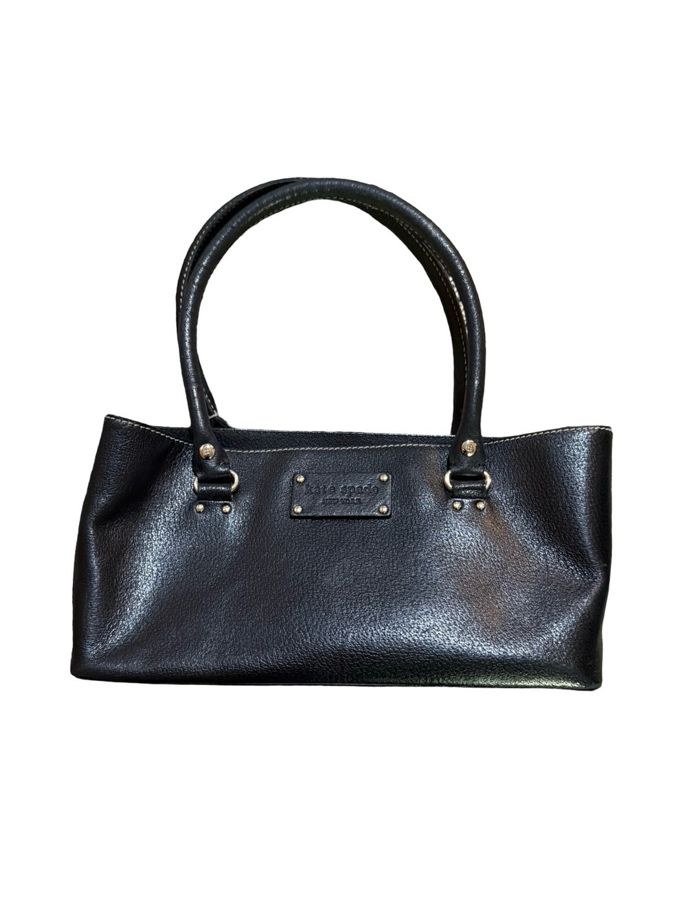 Kate Spade New York Black Leather Wellesley Elena Shoulder Bag Purse